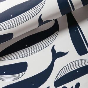 Serena & Lily Navy Wallpaper- 2 unopened rolls and some extra